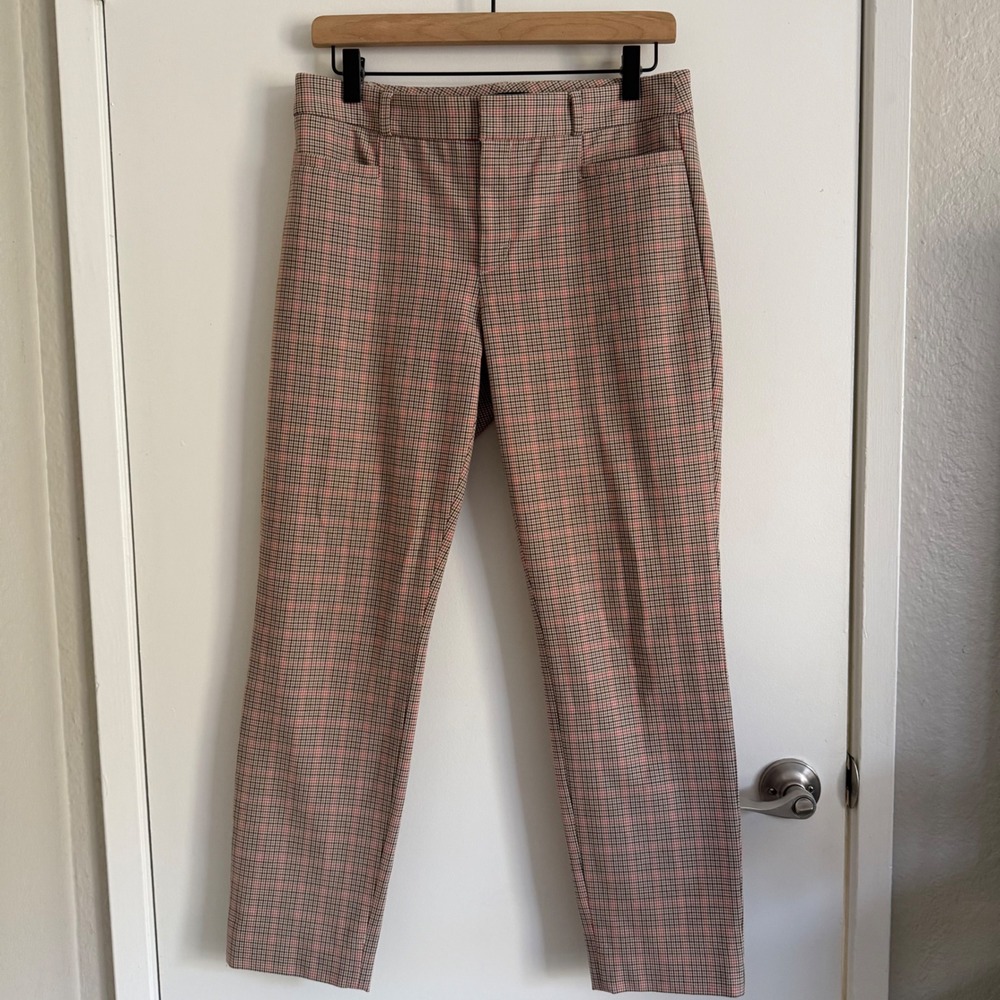 Banana Republic Sloan Plaid Pants Womens 6 Preppy Collegiate Falltrend